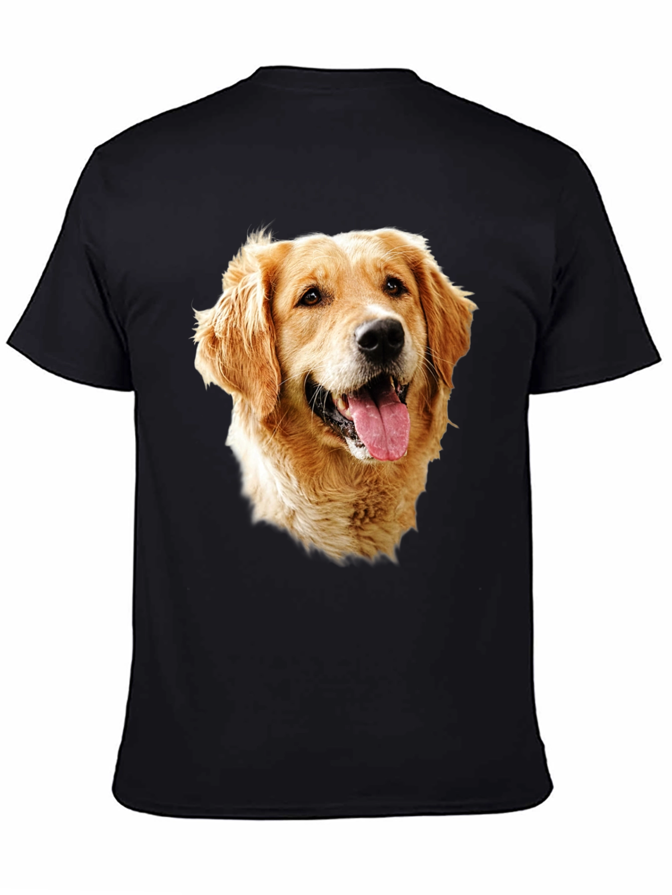 Golden Retriever Dog Graphic Tee - Black T-Shirt