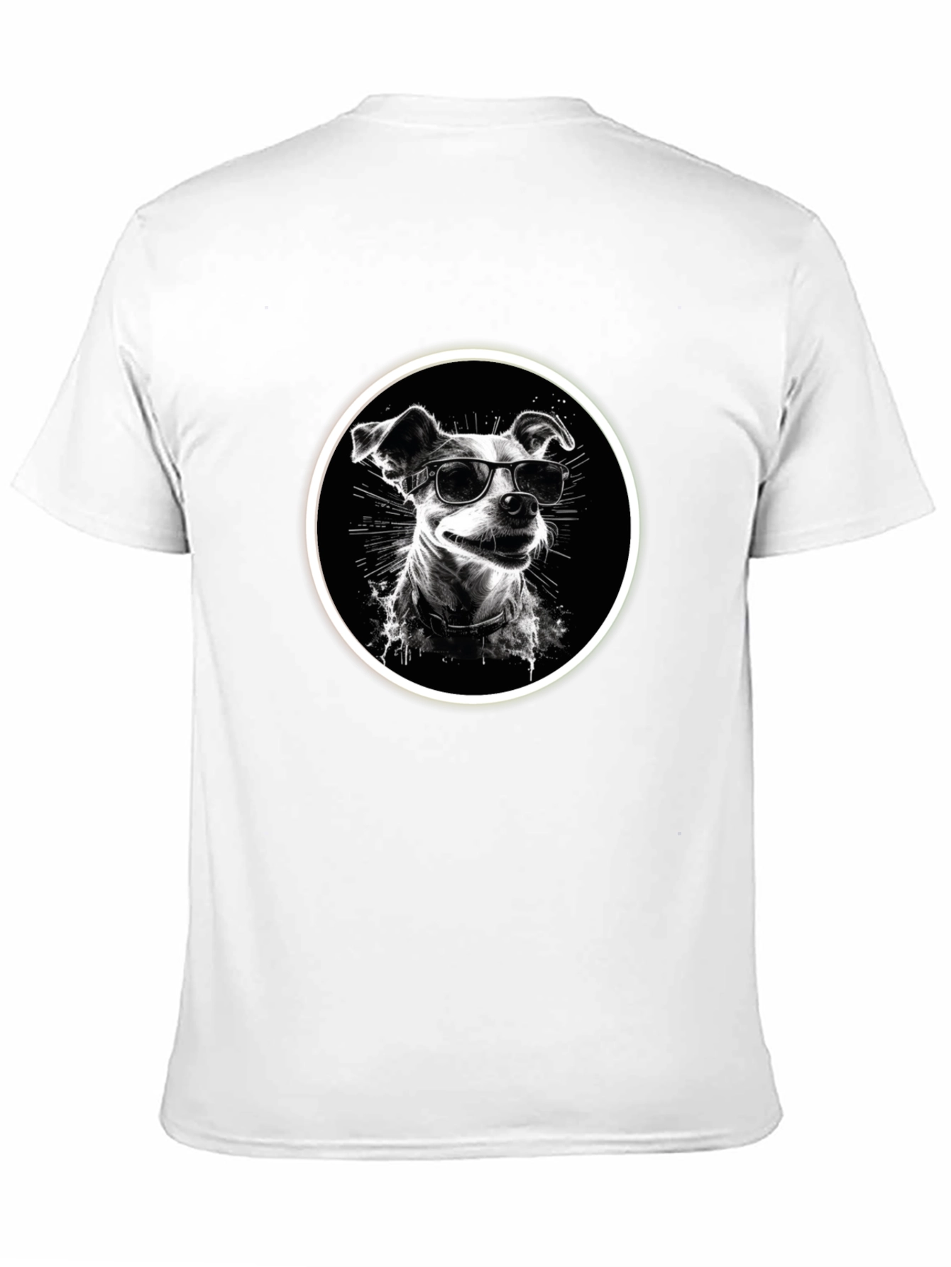 Cool Dog Graphic Tee - Black Cotton Comfort