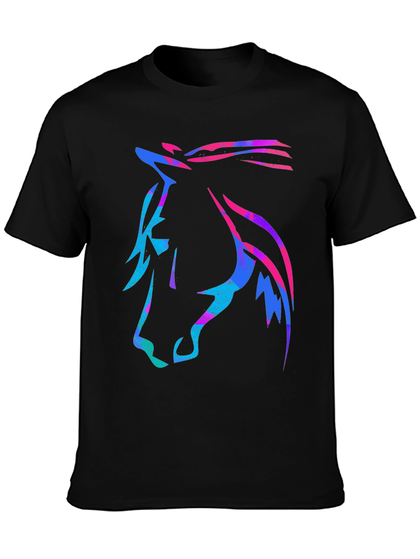 Neon Horse Graphic Tee - Stylish Casual Wear