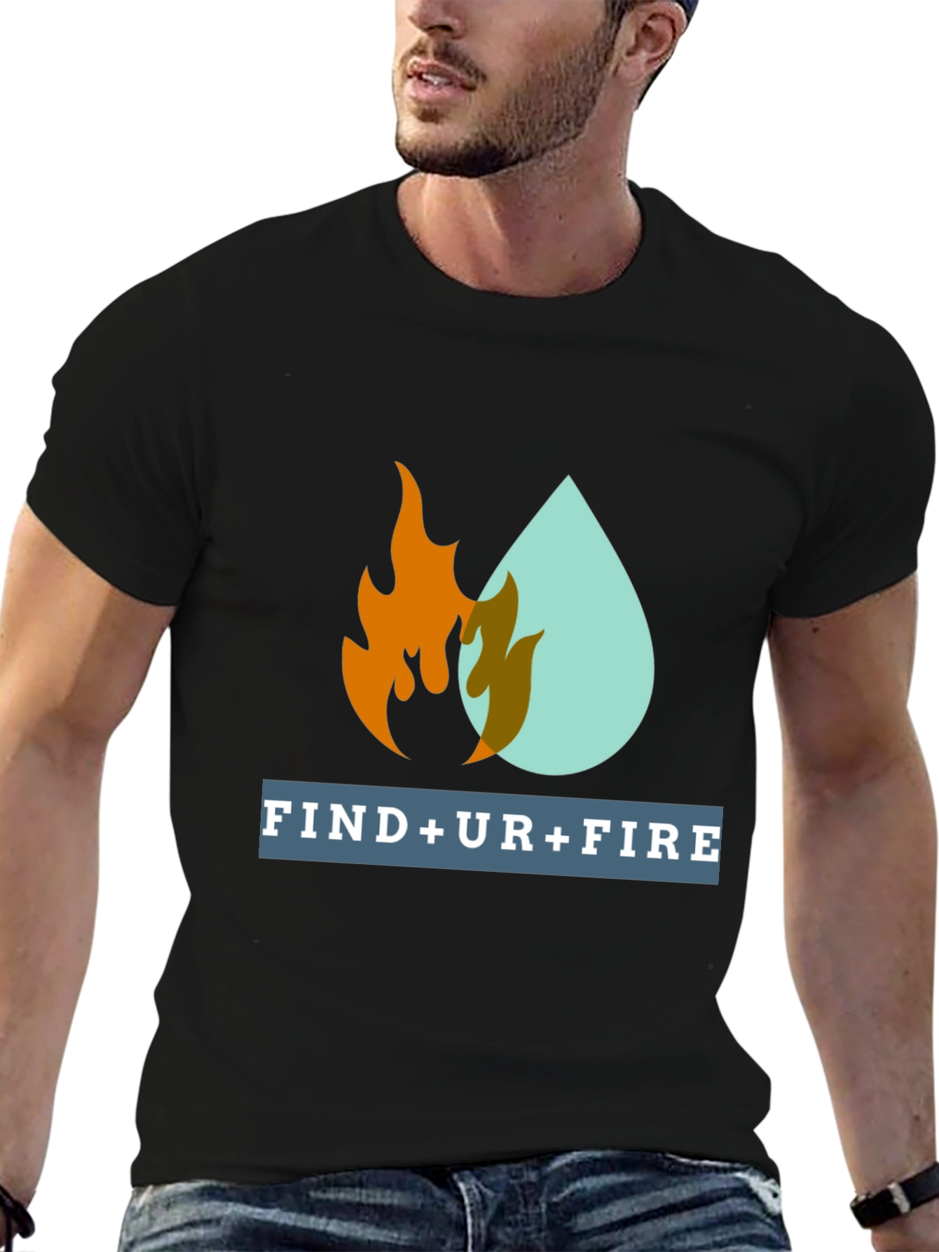Find Your Fire Graphic Tee - Motivational Design