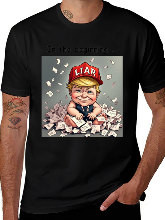 Political Humor T-Shirt: Baby Trump Liar Design