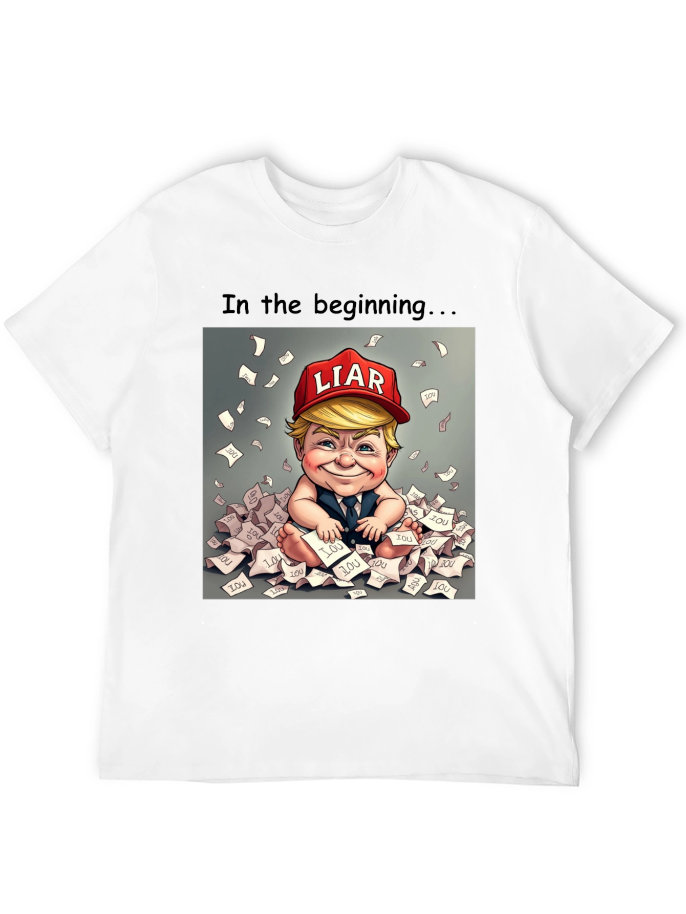 Political Humor T-Shirt: Baby Trump Liar Design
