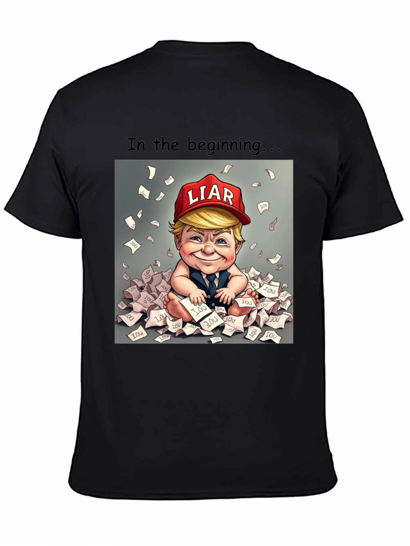 Political Humor T-Shirt: Baby Trump Liar Design