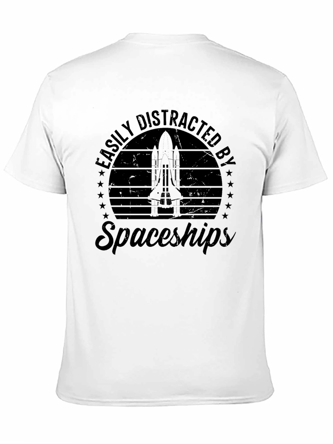 Easily Distracted by Spaceships Graphic Tee