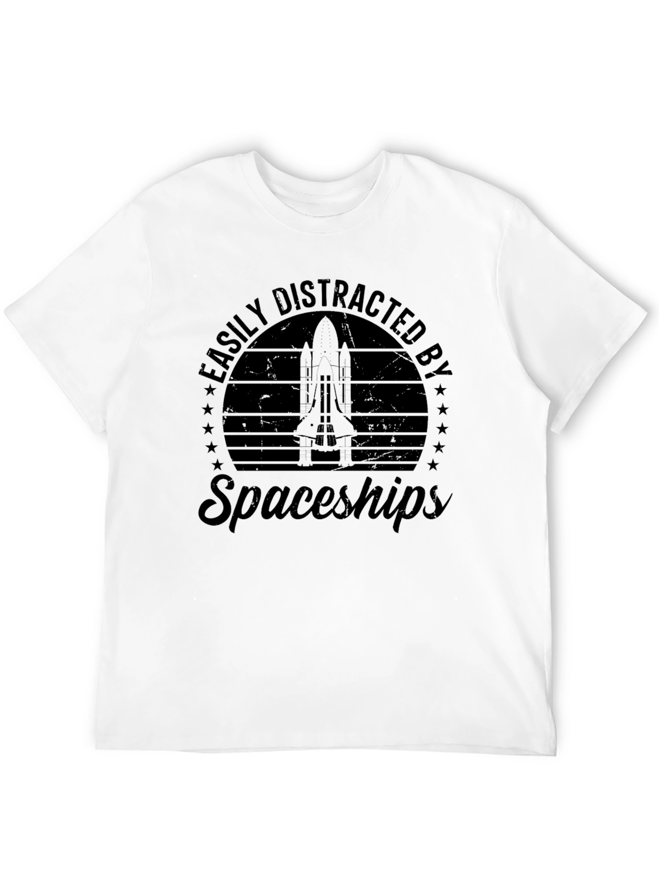 Easily Distracted by Spaceships Graphic Tee