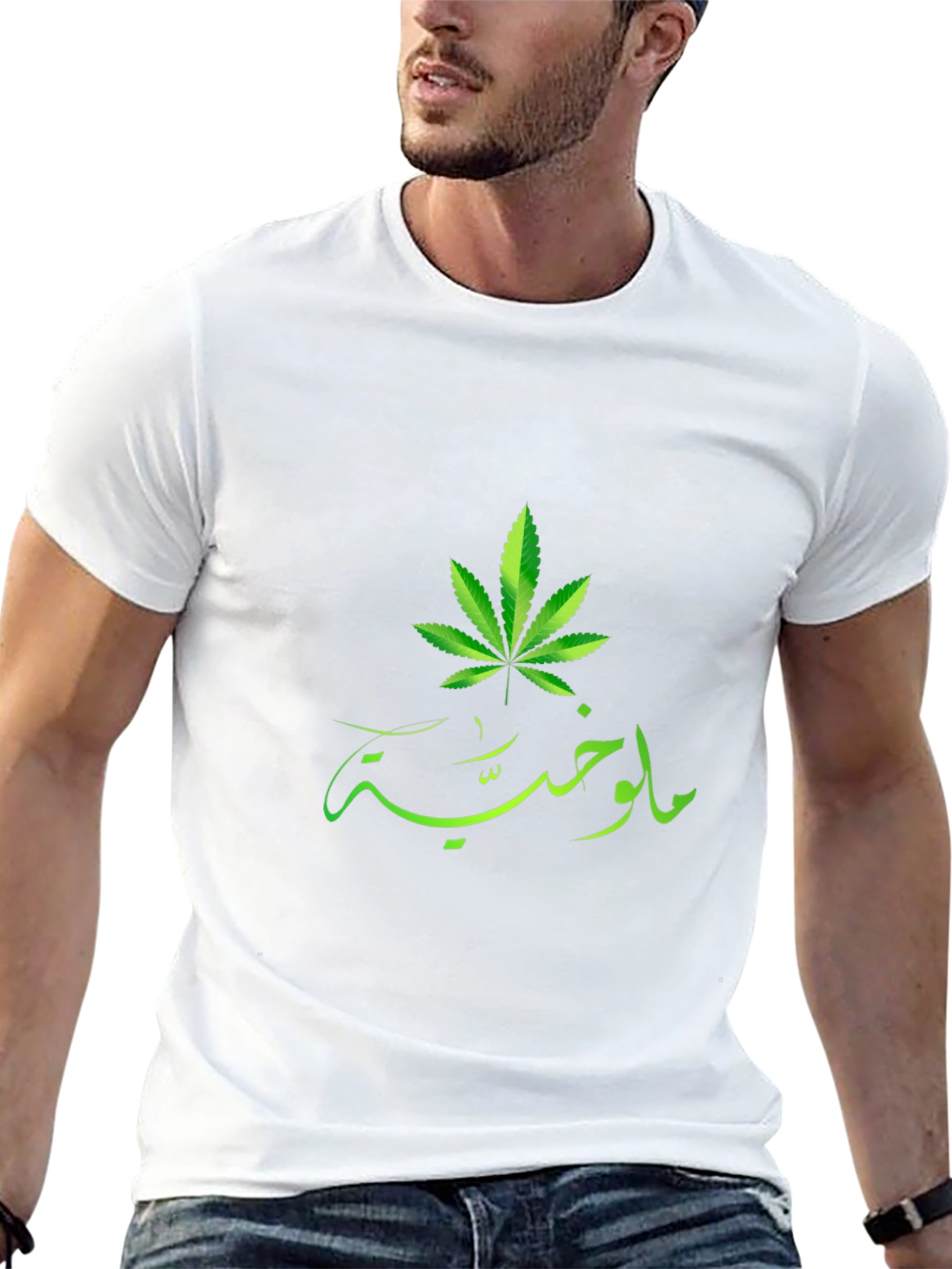 Leaf Graphic Black T-Shirt