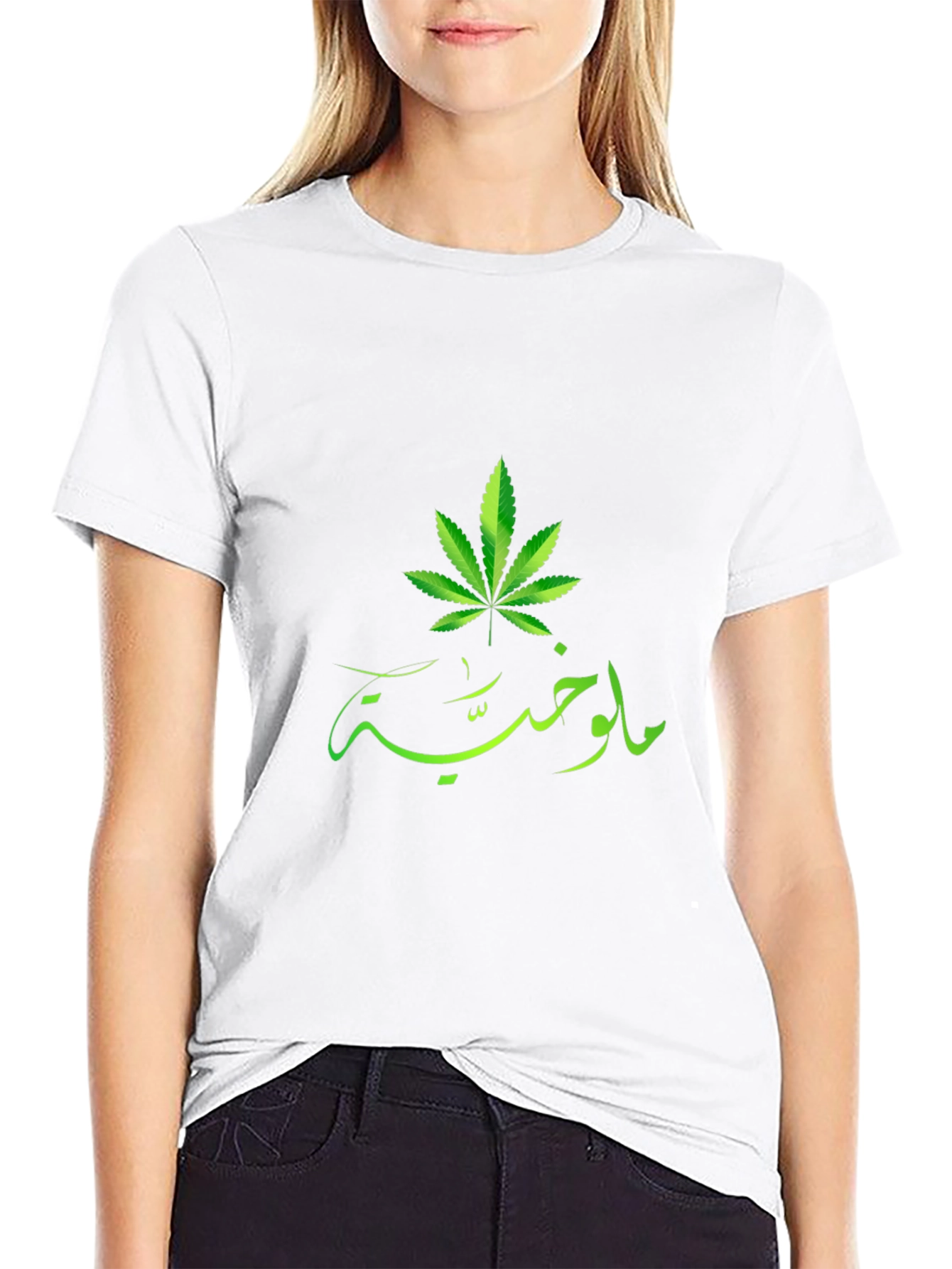 Leaf Graphic Black T-Shirt
