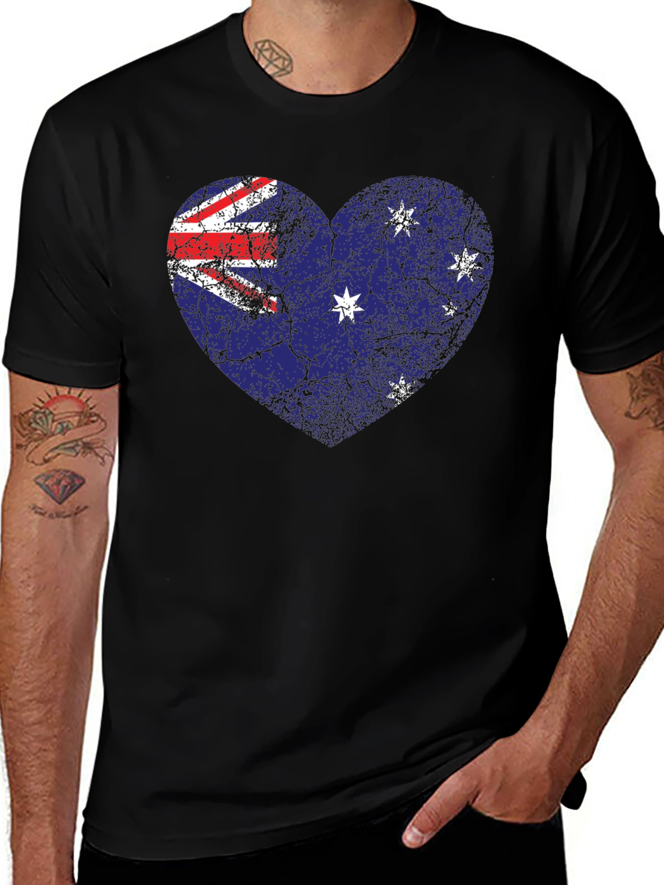 Australia Flag Heart T-Shirt