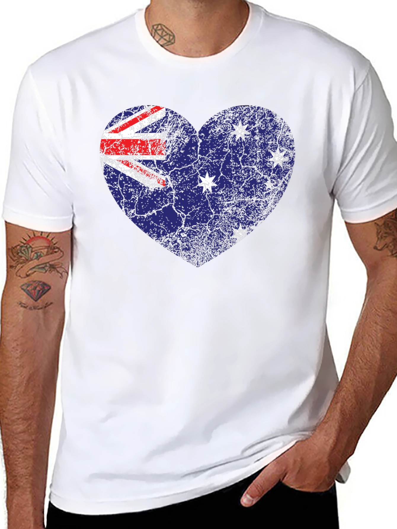 Australia Flag Heart T-Shirt