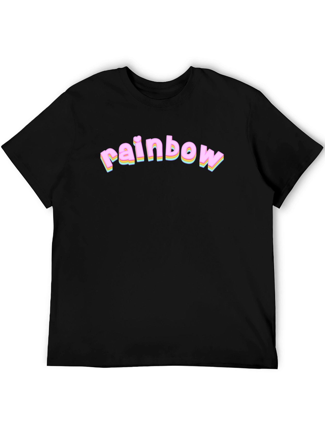 Rainbow Graphic Black T-Shirt