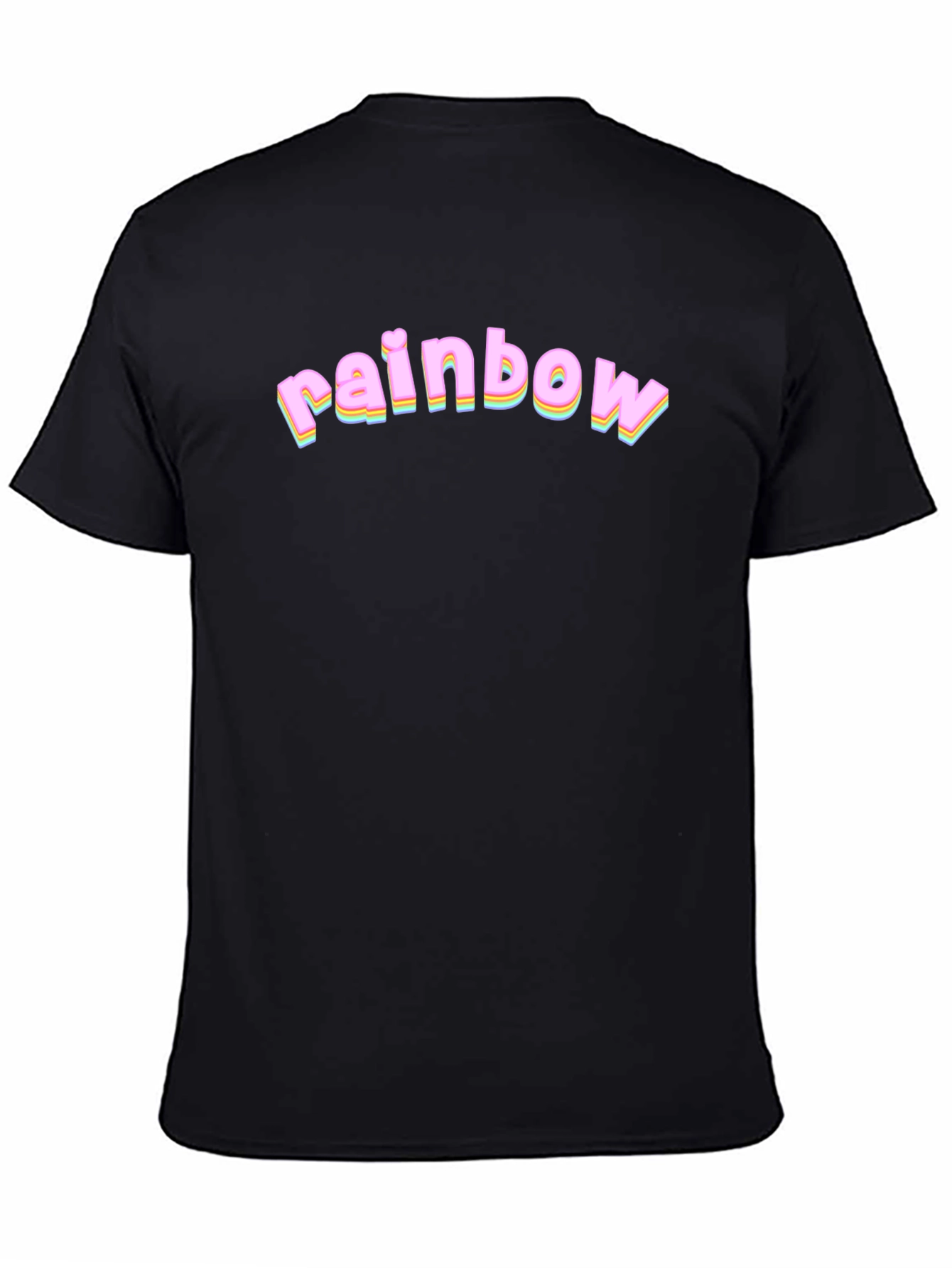 Rainbow Graphic Black T-Shirt