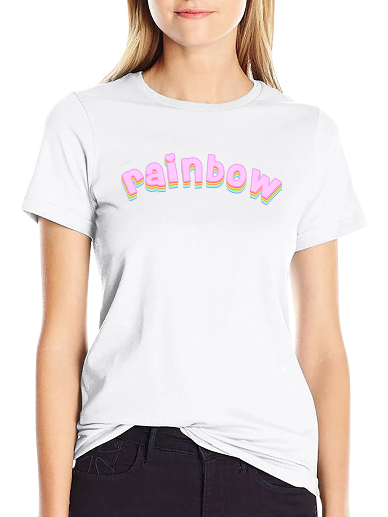 Rainbow Graphic Black T-Shirt