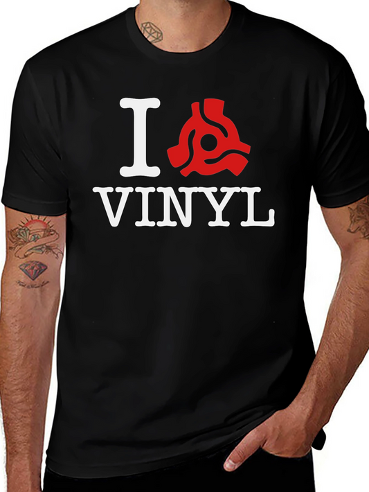 I Heart Vinyl T-Shirt - Retro Record Lover Tee