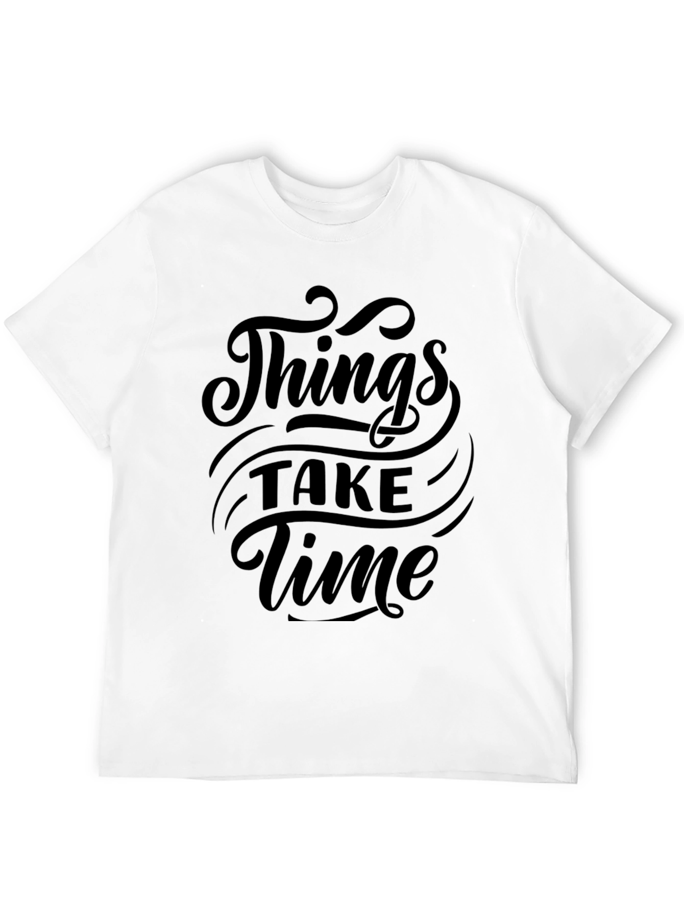 Things Take Time - Black Graphic Tee