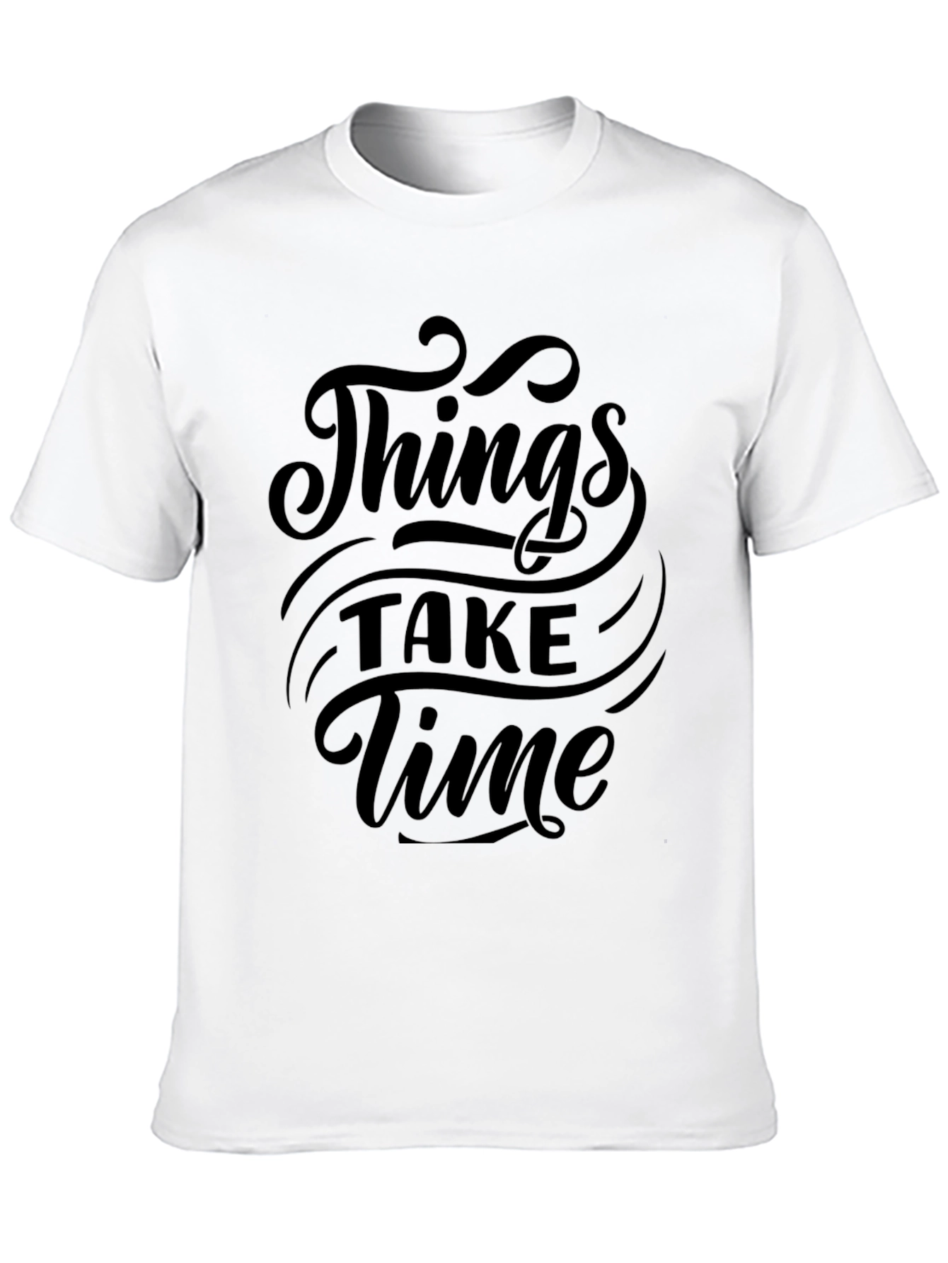Things Take Time - Black Graphic Tee