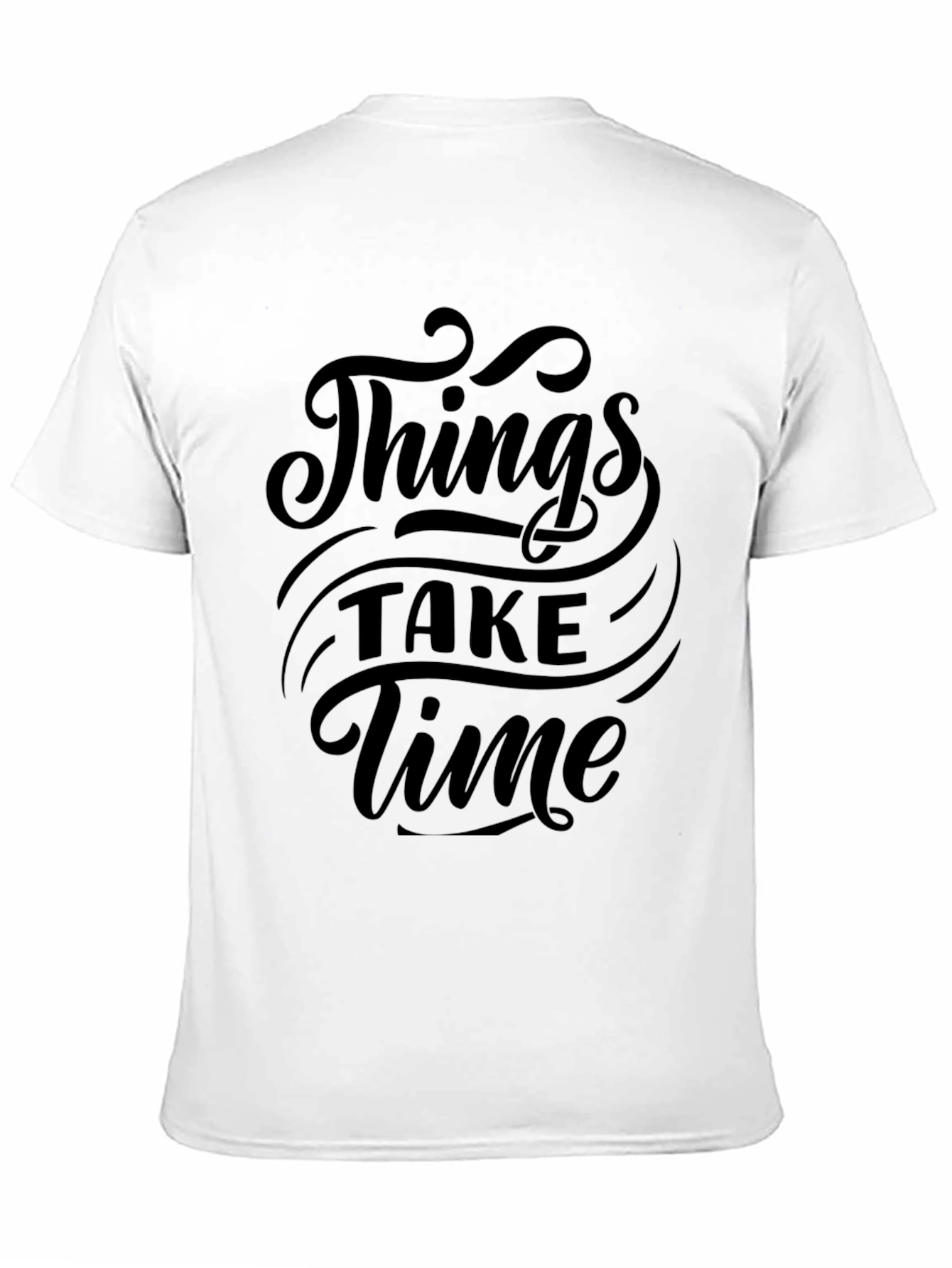 Things Take Time - Black Graphic Tee