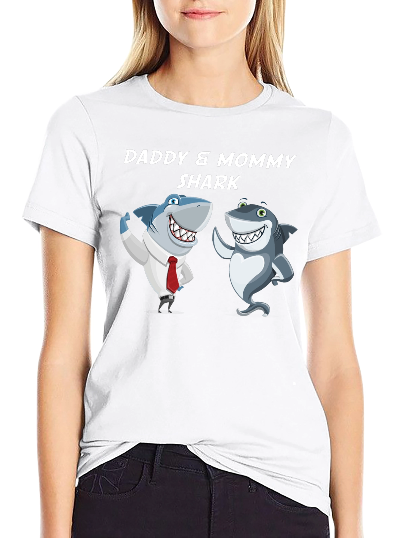 Daddy & Mommy Shark T-Shirt - Cute Family Tee