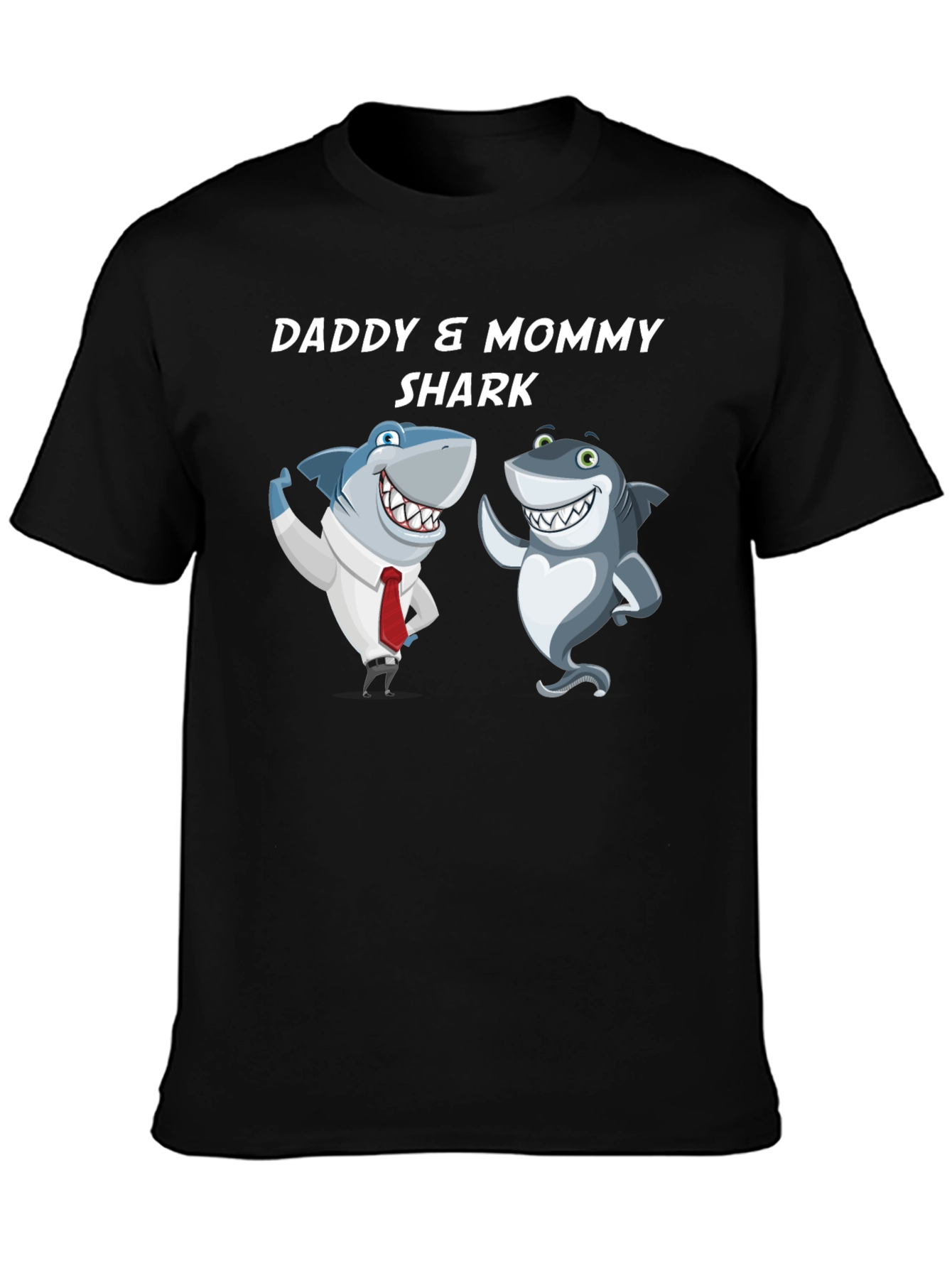 Daddy & Mommy Shark T-Shirt - Cute Family Tee