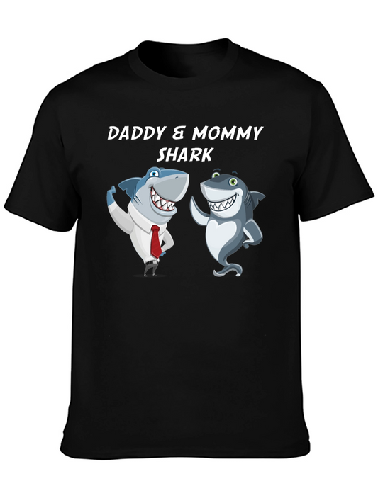 Daddy & Mommy Shark T-Shirt - Cute Family Tee