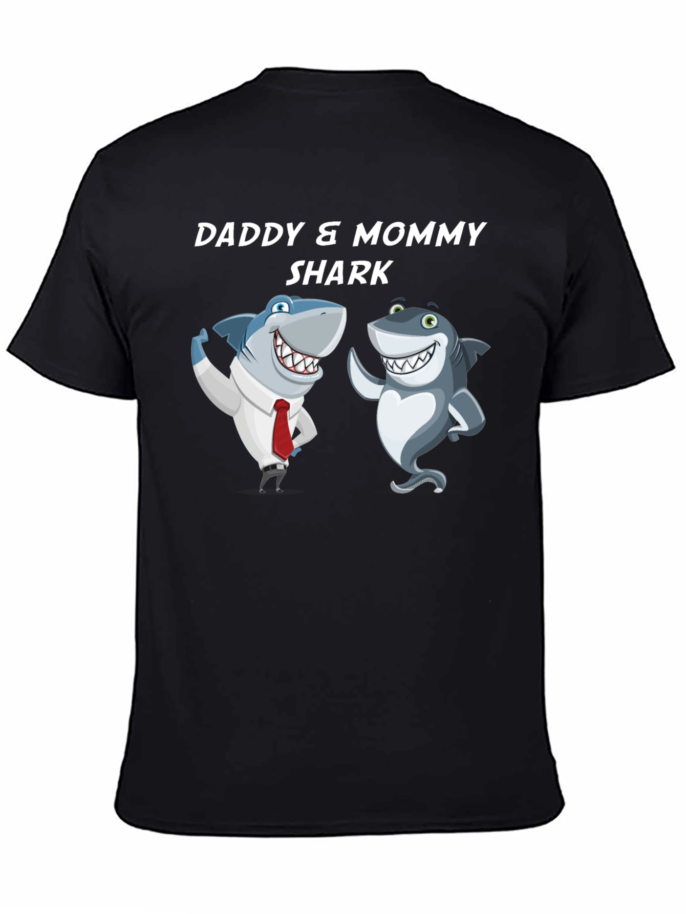 Daddy & Mommy Shark T-Shirt - Cute Family Tee