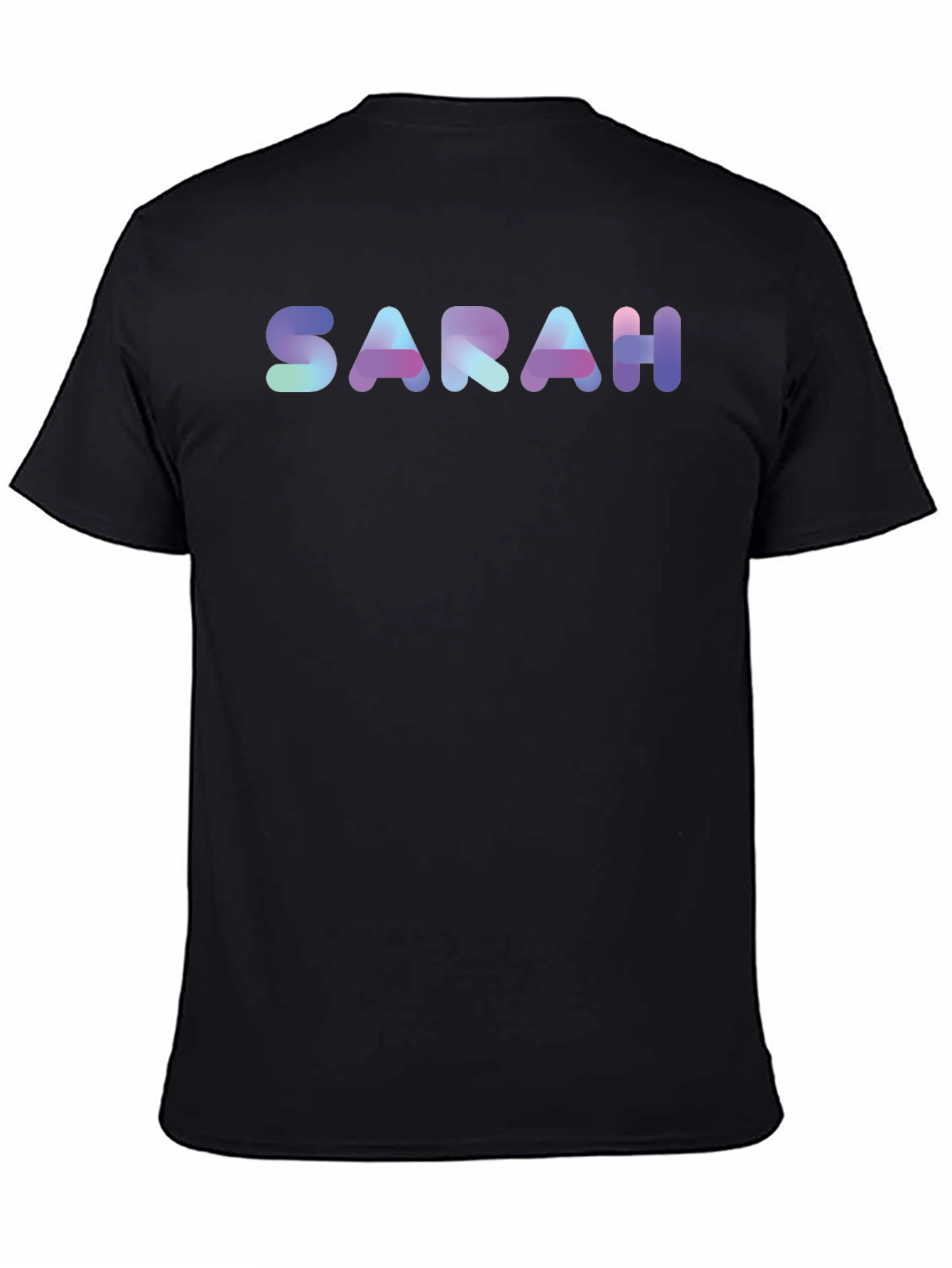 SARAH Custom Name T-Shirt - Unique Gradient Design