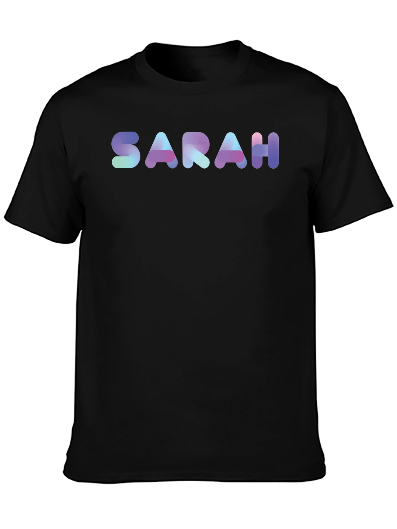SARAH Custom Name T-Shirt - Unique Gradient Design