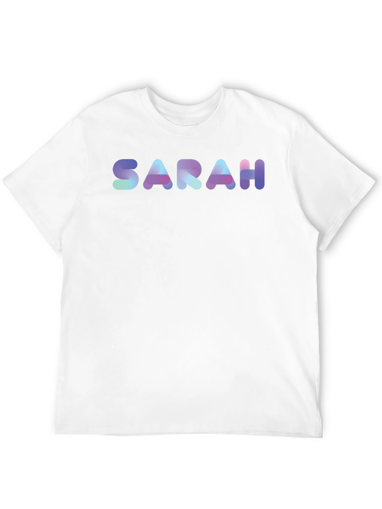 SARAH Custom Name T-Shirt - Unique Gradient Design