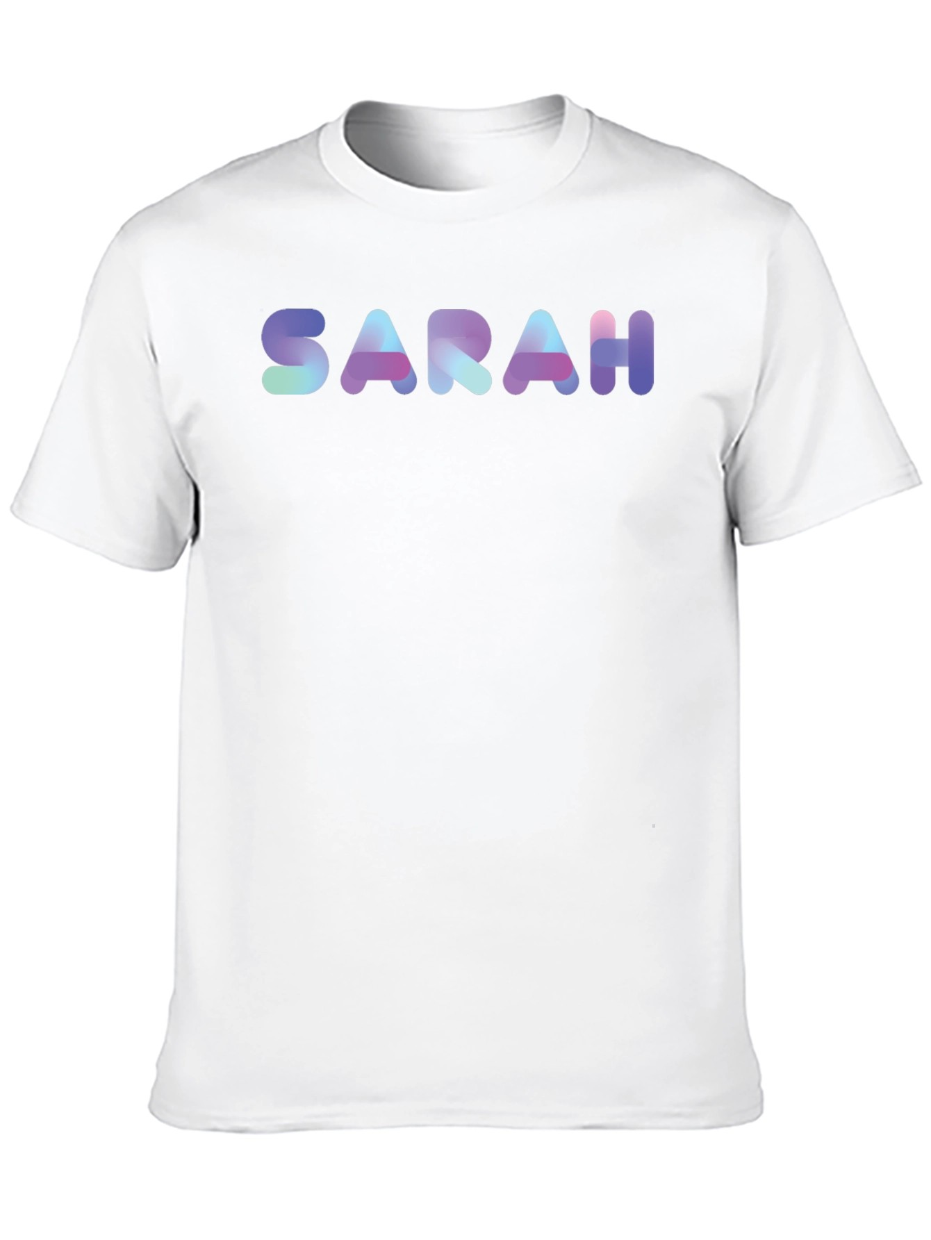 SARAH Custom Name T-Shirt - Unique Gradient Design