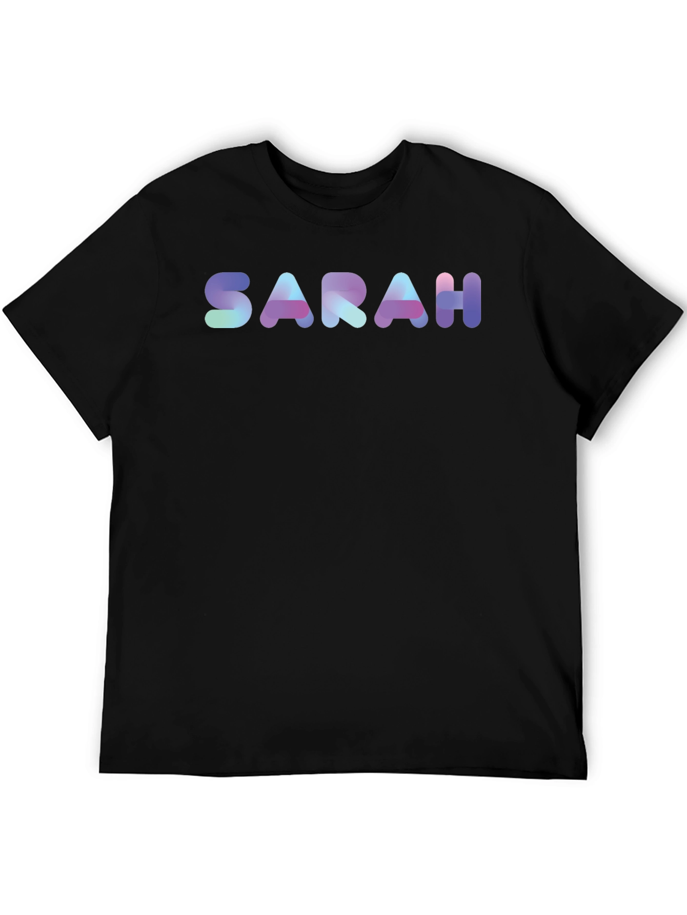 SARAH Custom Name T-Shirt - Unique Gradient Design