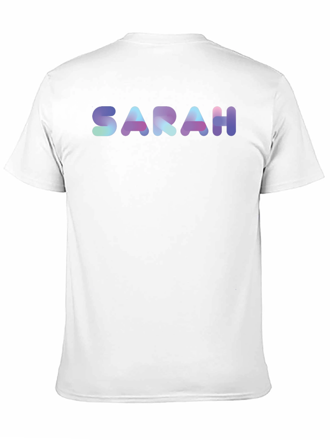 SARAH Custom Name T-Shirt - Unique Gradient Design