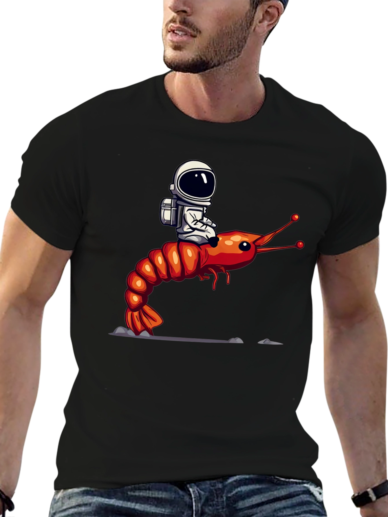 Astronaut Riding Shrimp T-Shirt