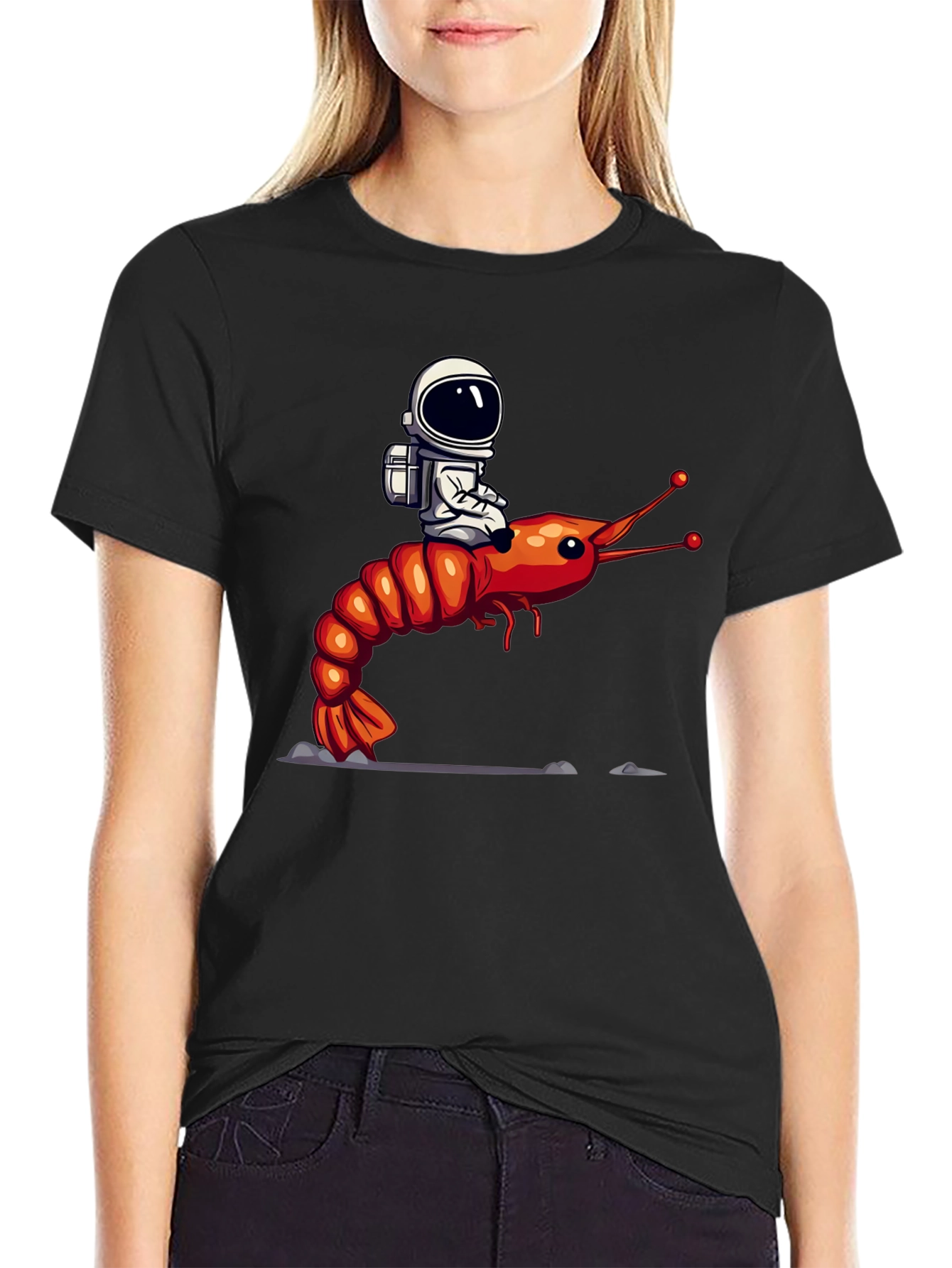 Astronaut Riding Shrimp T-Shirt