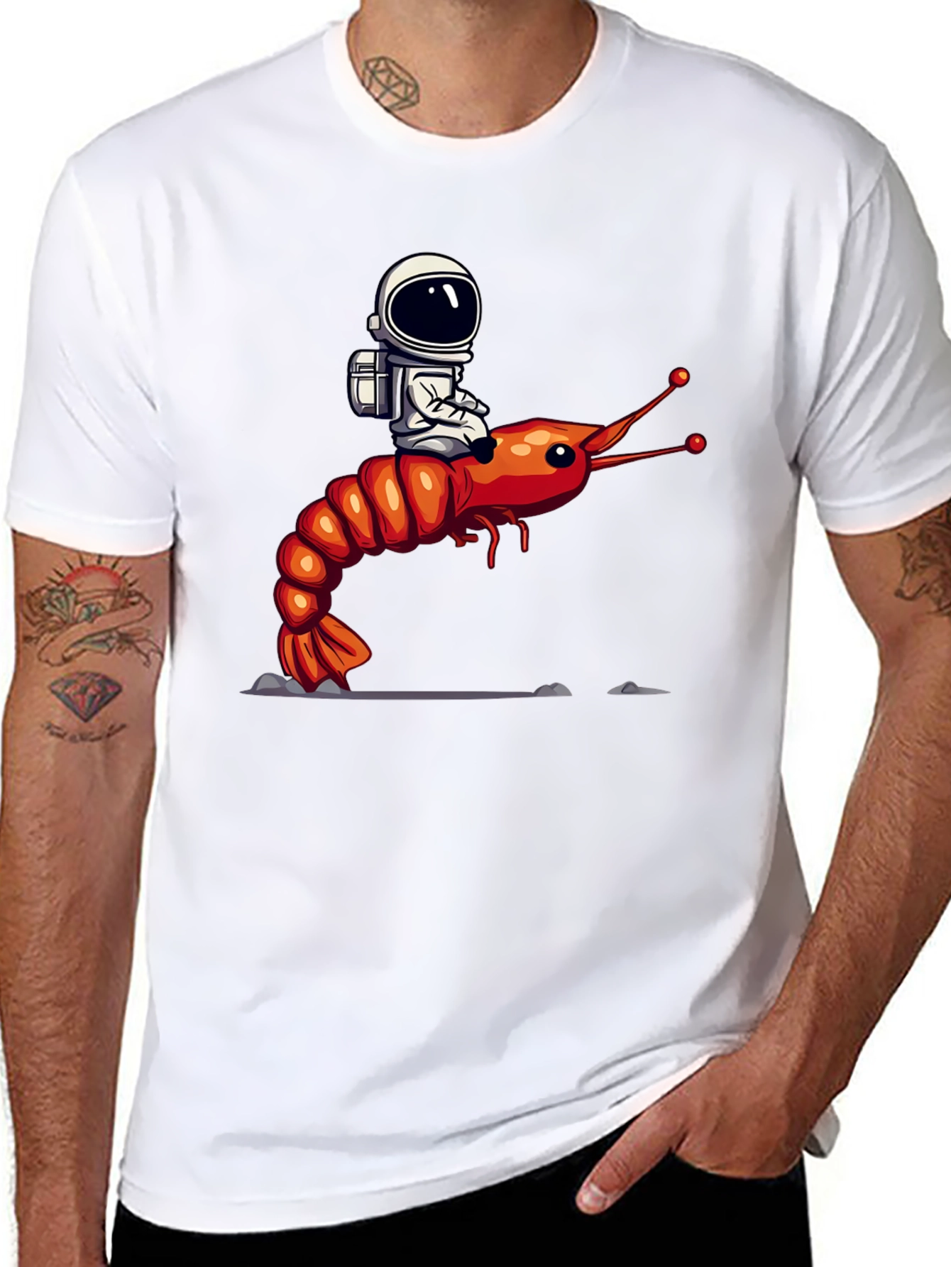 Astronaut Riding Shrimp T-Shirt