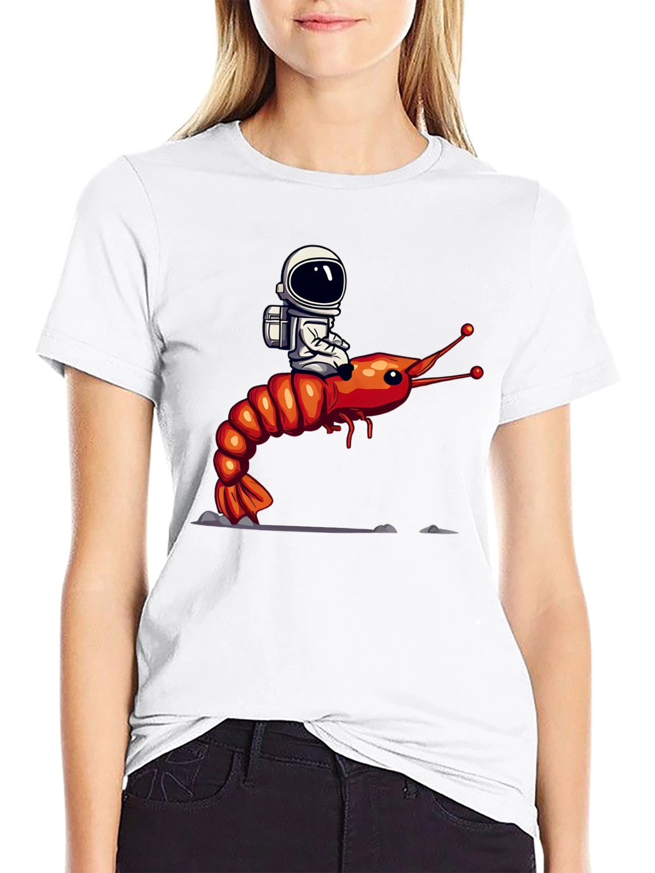 Astronaut Riding Shrimp T-Shirt