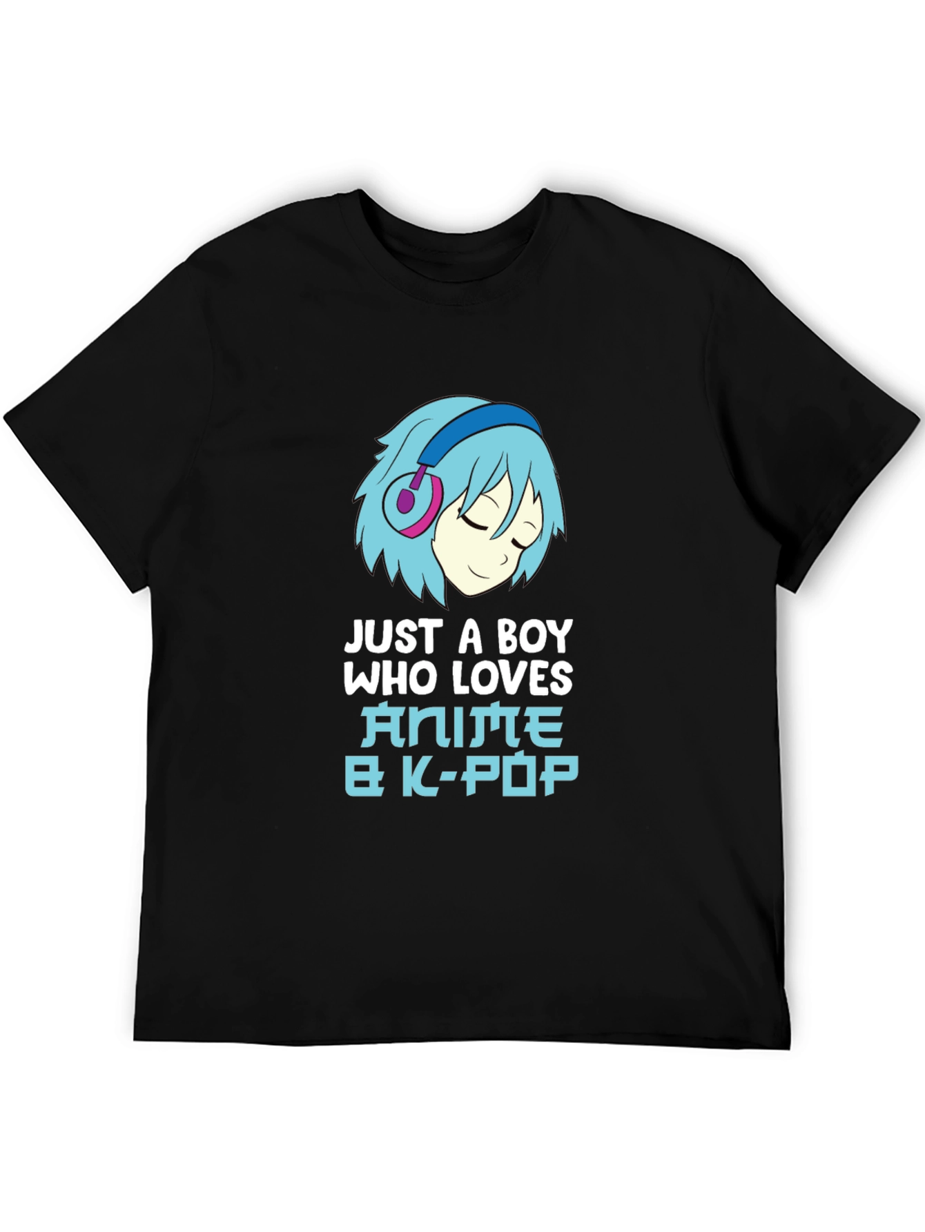 Anime & K-Pop Boy T-Shirt - Black