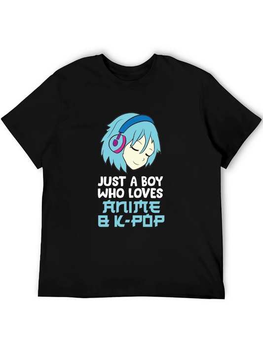 Anime & K-Pop Boy T-Shirt - Black