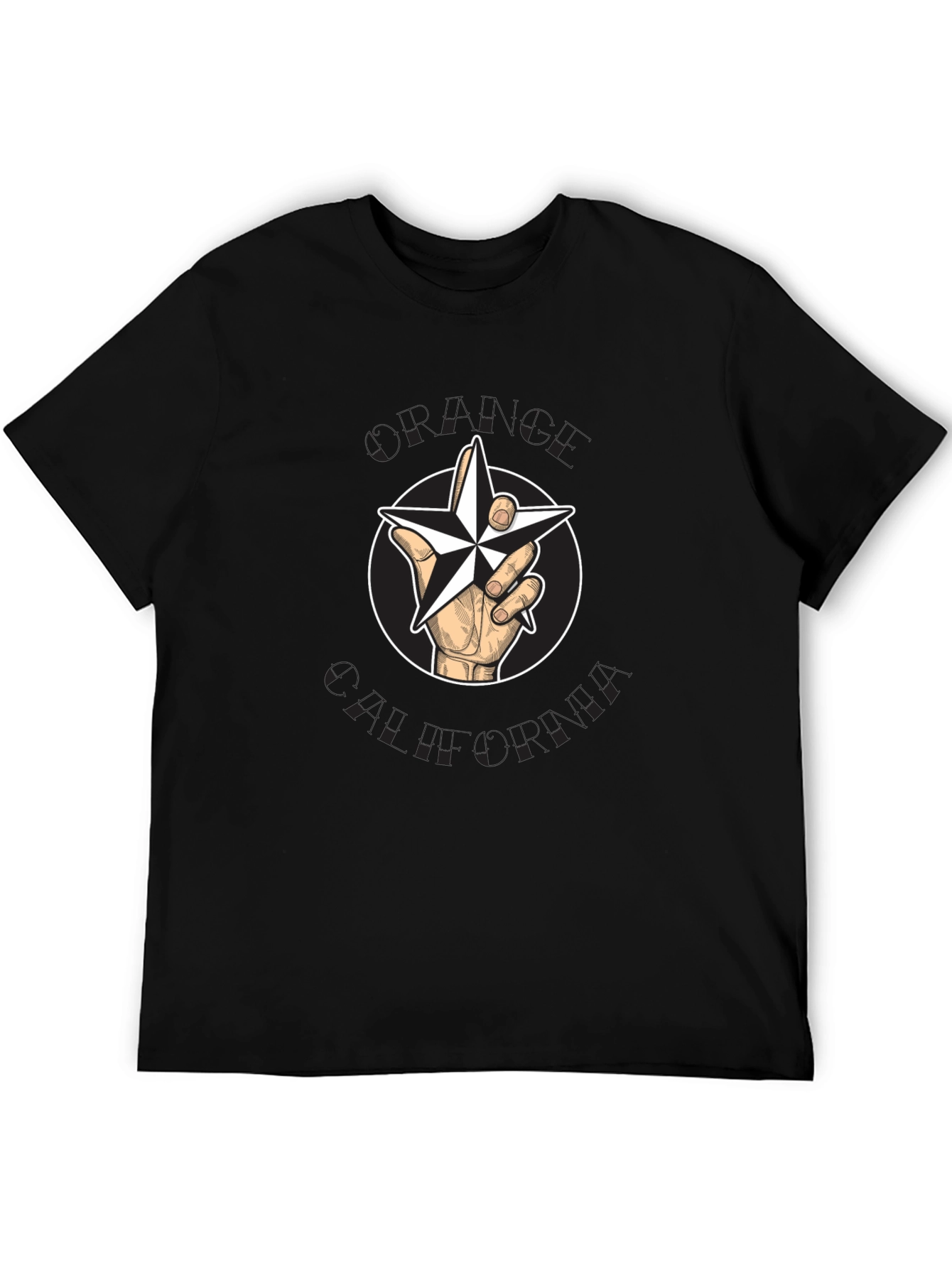 Hand Drawn Star T-Shirt - Black
