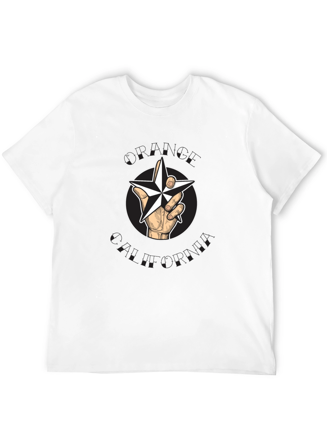 Hand Drawn Star T-Shirt - Black