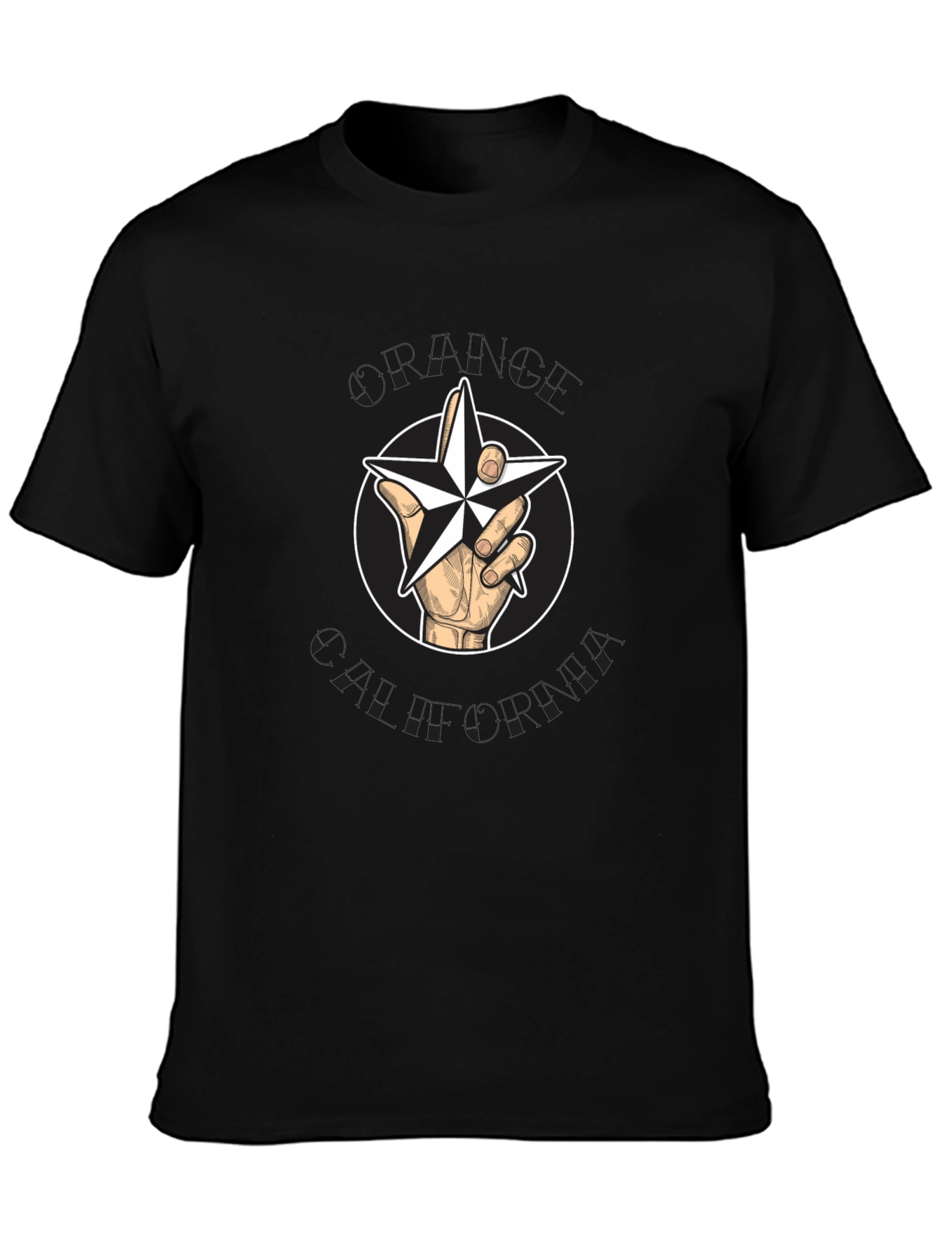 Hand Drawn Star T-Shirt - Black