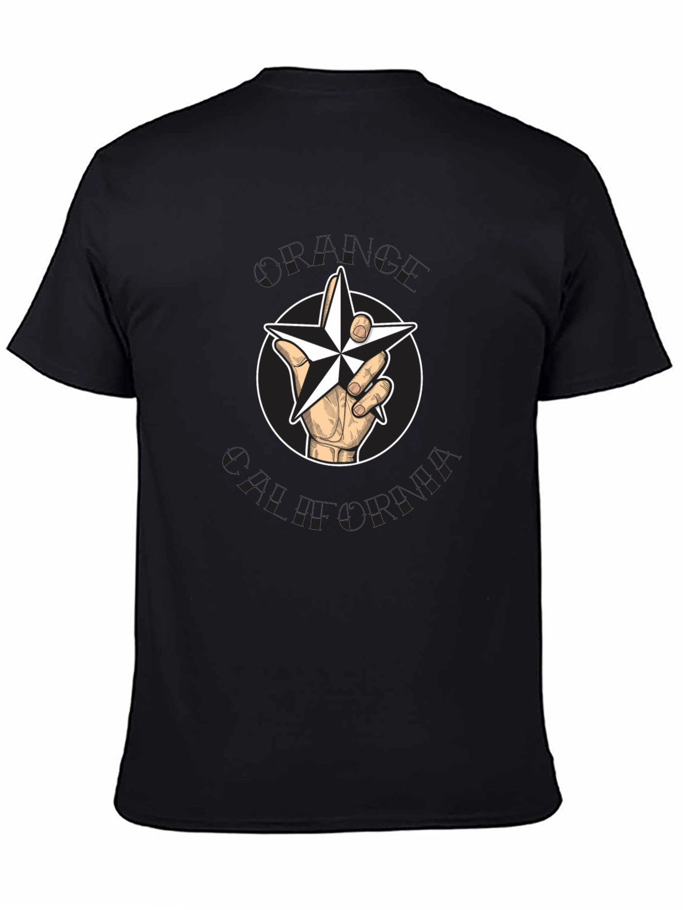 Hand Drawn Star T-Shirt - Black