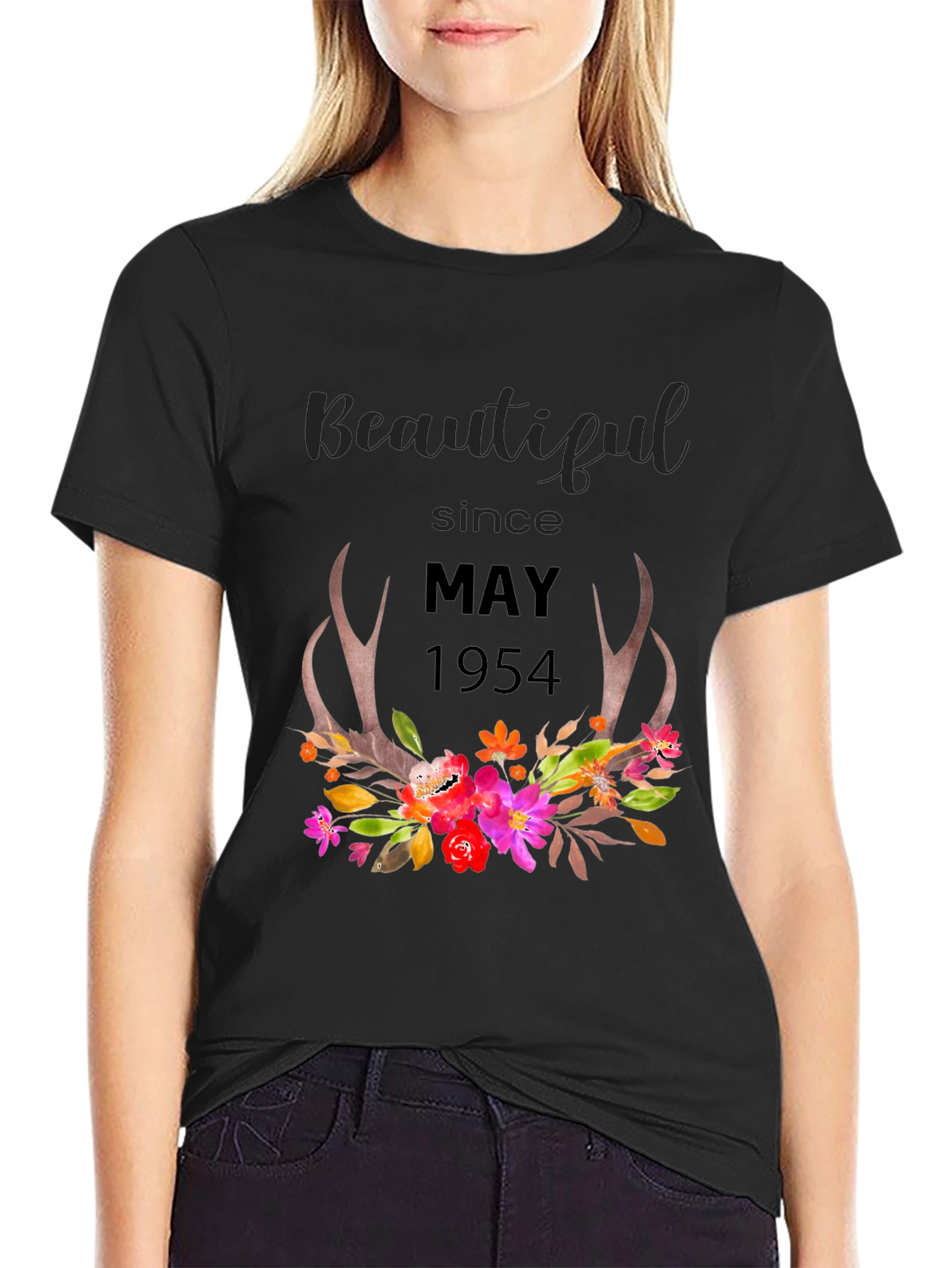 Beautiful Since May 1954 Floral Tee