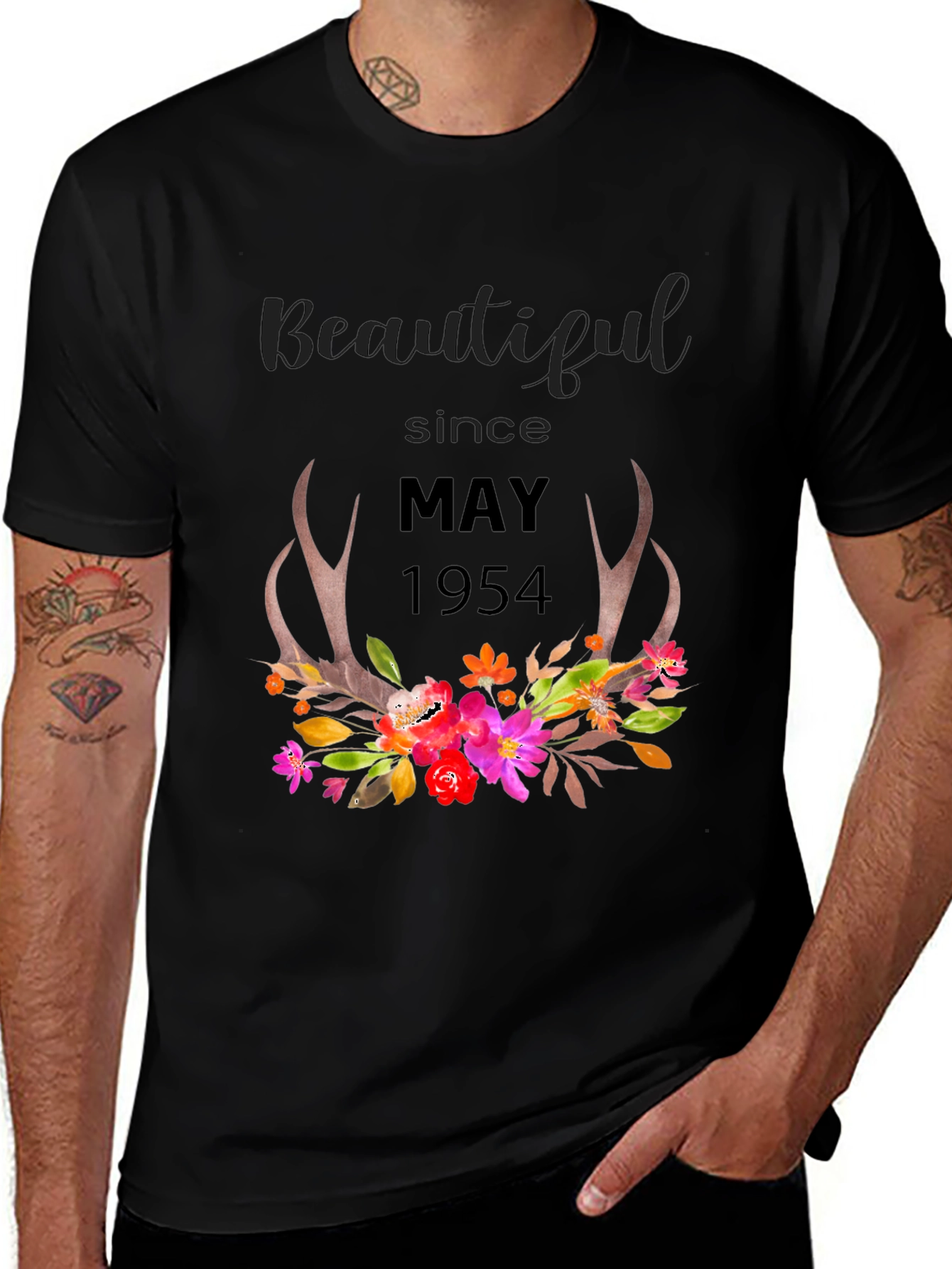 Beautiful Since May 1954 Floral Tee
