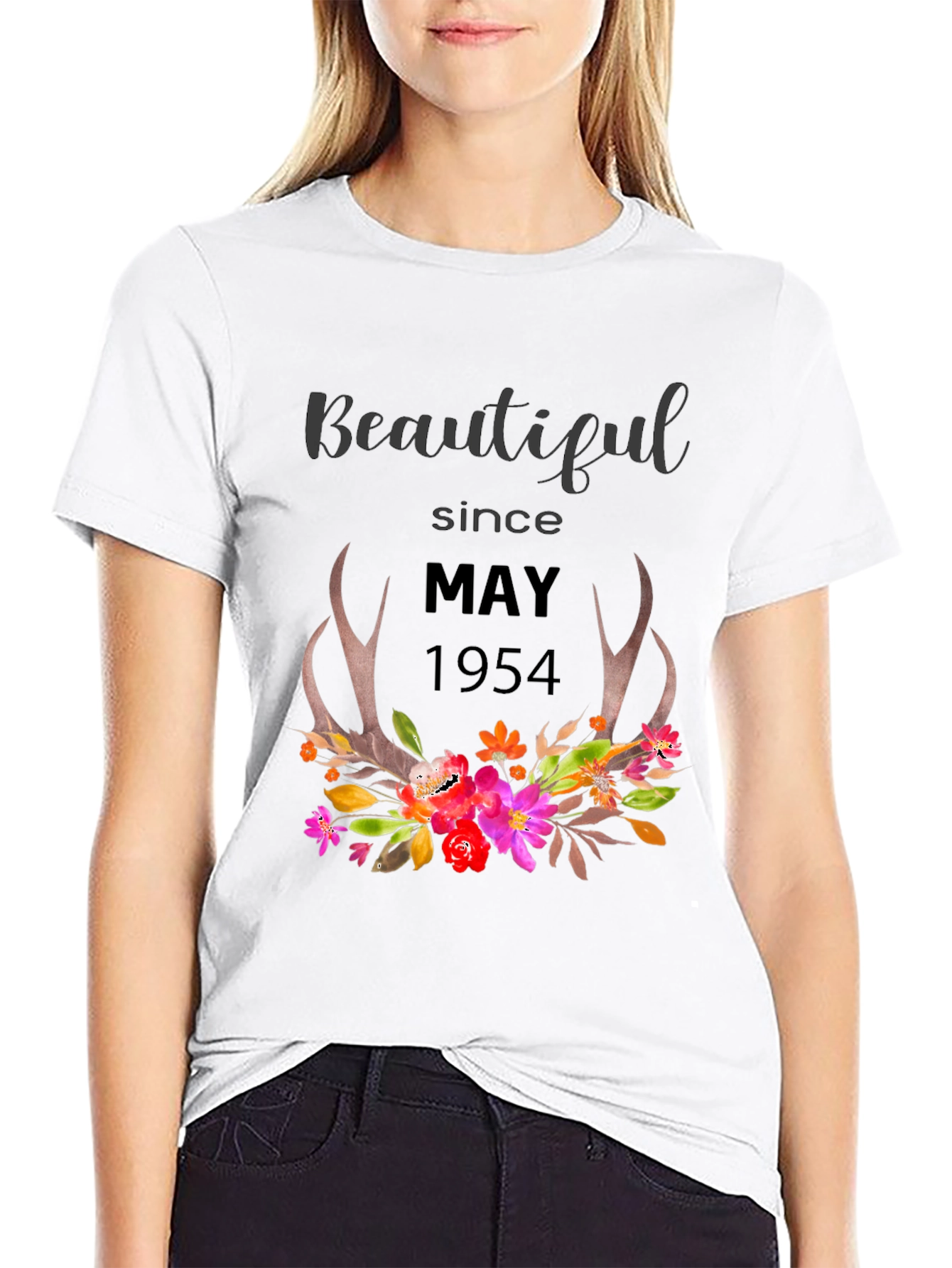Beautiful Since May 1954 Floral Tee