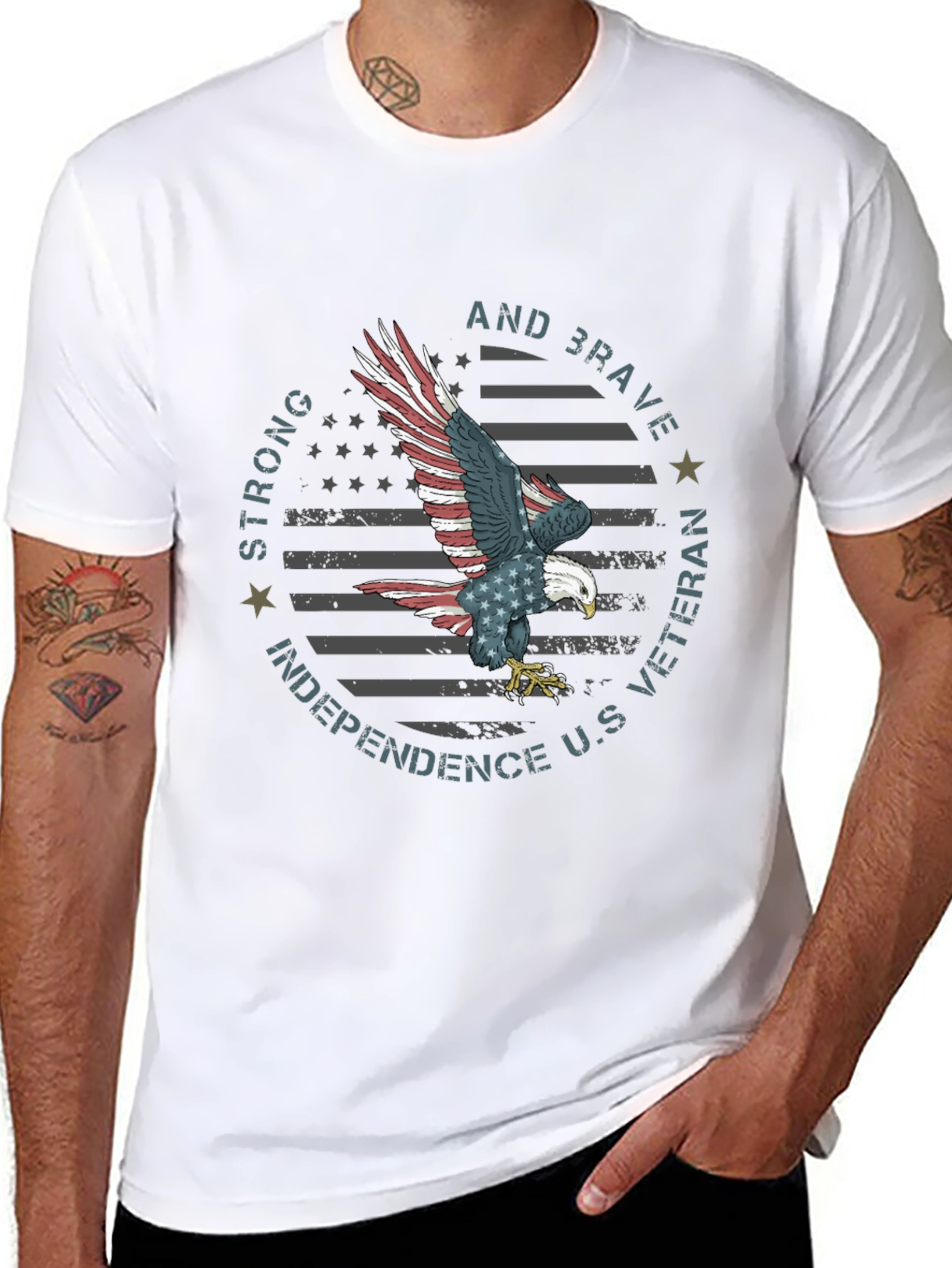 Patriotic Eagle Veteran T-Shirt
