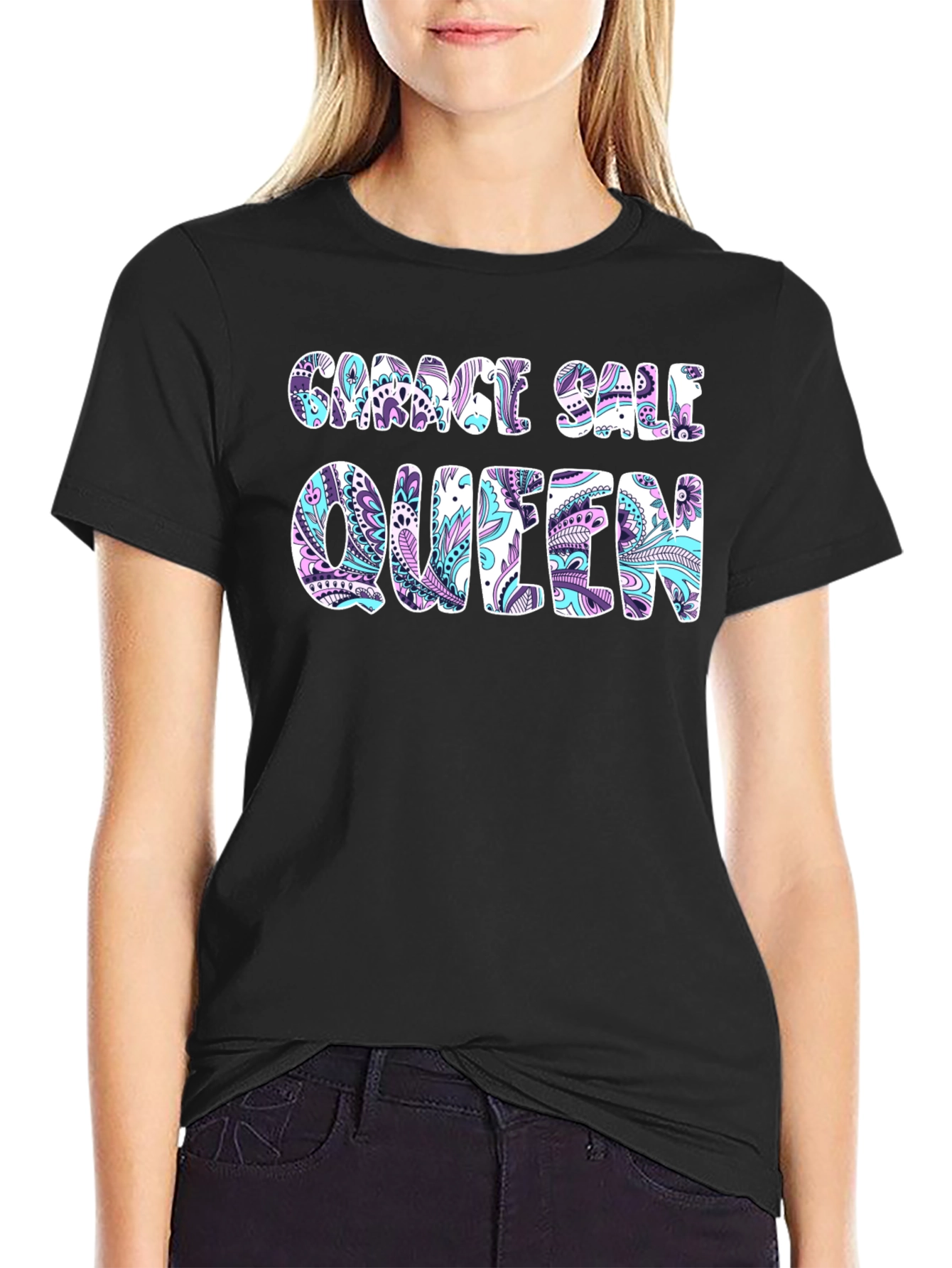 Garage Sale Queen T-Shirt Black