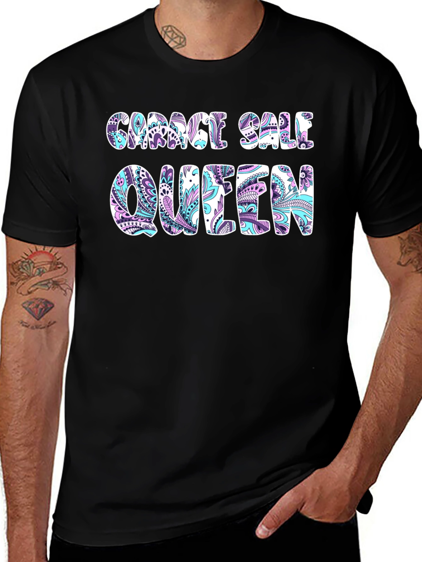 Garage Sale Queen T-Shirt Black