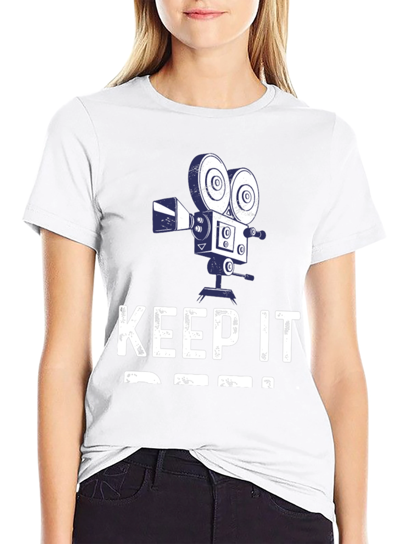 Keep It Reel Mens Black T-Shirt Camera Design