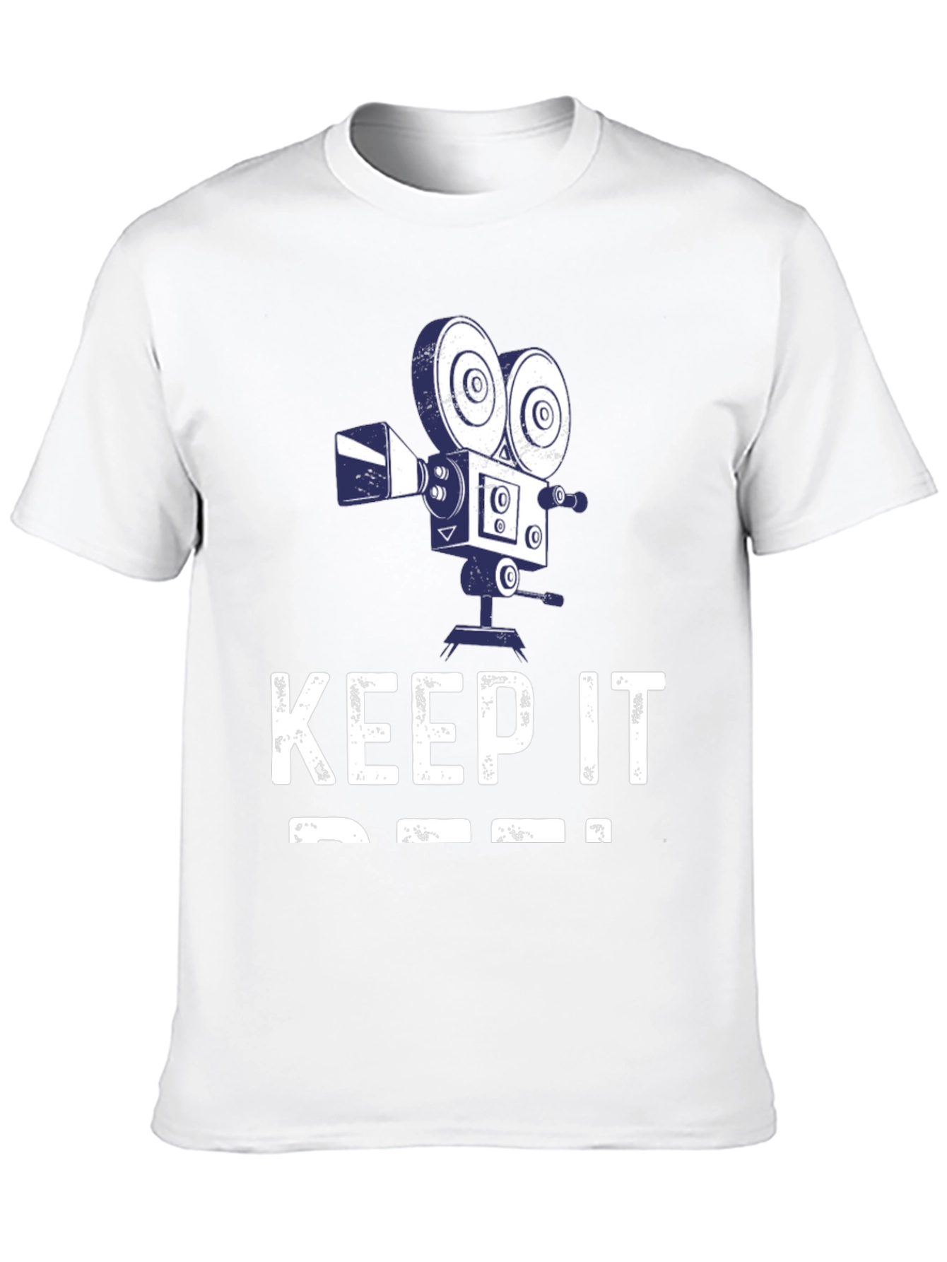 Keep It Reel Mens Black T-Shirt Camera Design