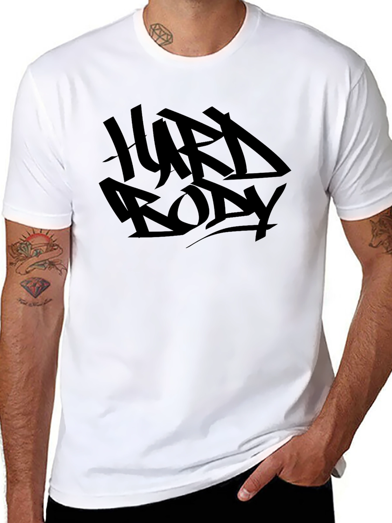Hard Body Black Graphic Tee - Bold Streetwear