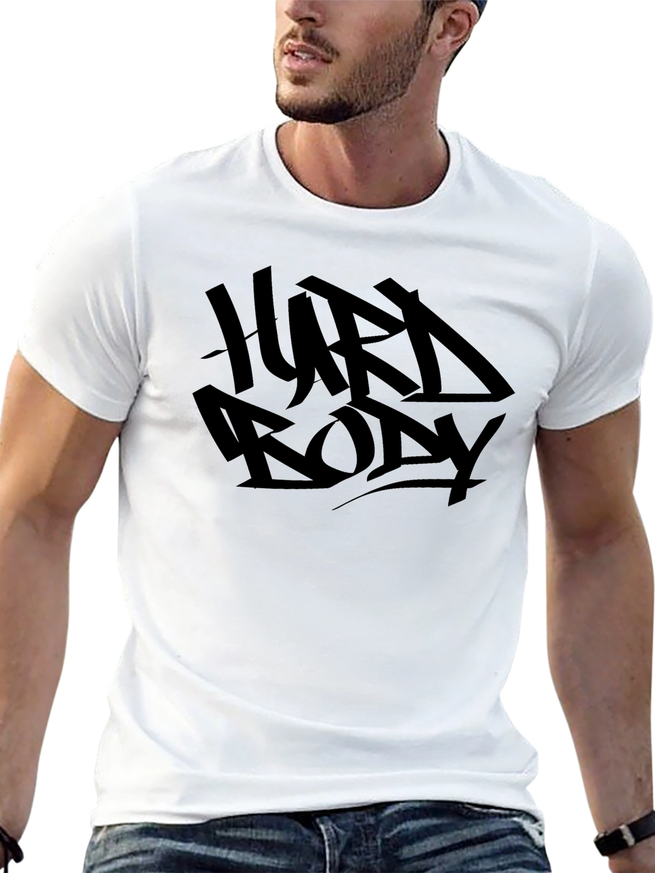 Hard Body Black Graphic Tee - Bold Streetwear
